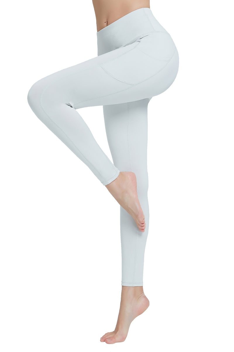 Mango High Waist Yoga Pants Silver Gray – Mangoyama